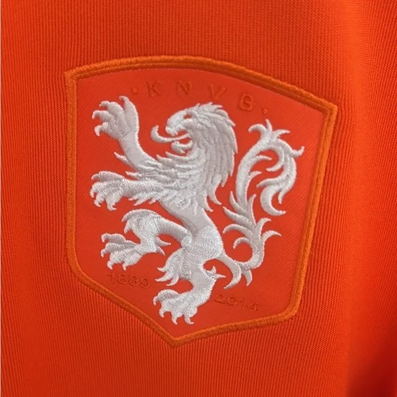 NIKE Bright Orange Jacket with White Trim - Picture 3 of 5